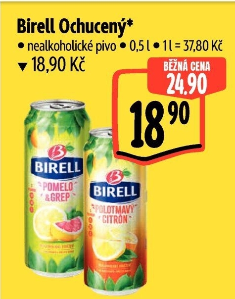 Nealkoholické pivo ochucené Birell
