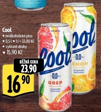 Nealkoholické pivo ochucené Staropramen Cool