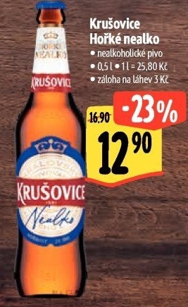 Pivo nealkoholické Královsky hořké Krušovice