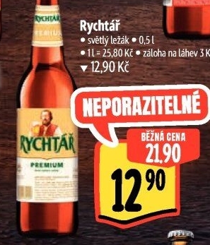 Pivo světlý ležák 11° Pivovar Rychtář