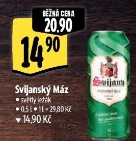 Pivo světlý ležák 11° Svijanský Máz Svijany