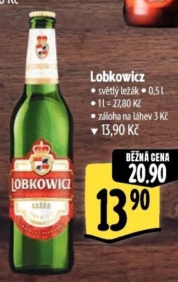Pivo světlý ležák Premium Lobkowicz