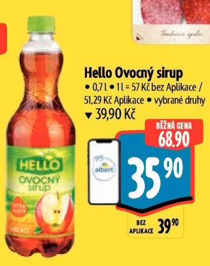 Sirup ovocný Hello