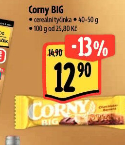 Tyčinka cereální BIG Corny