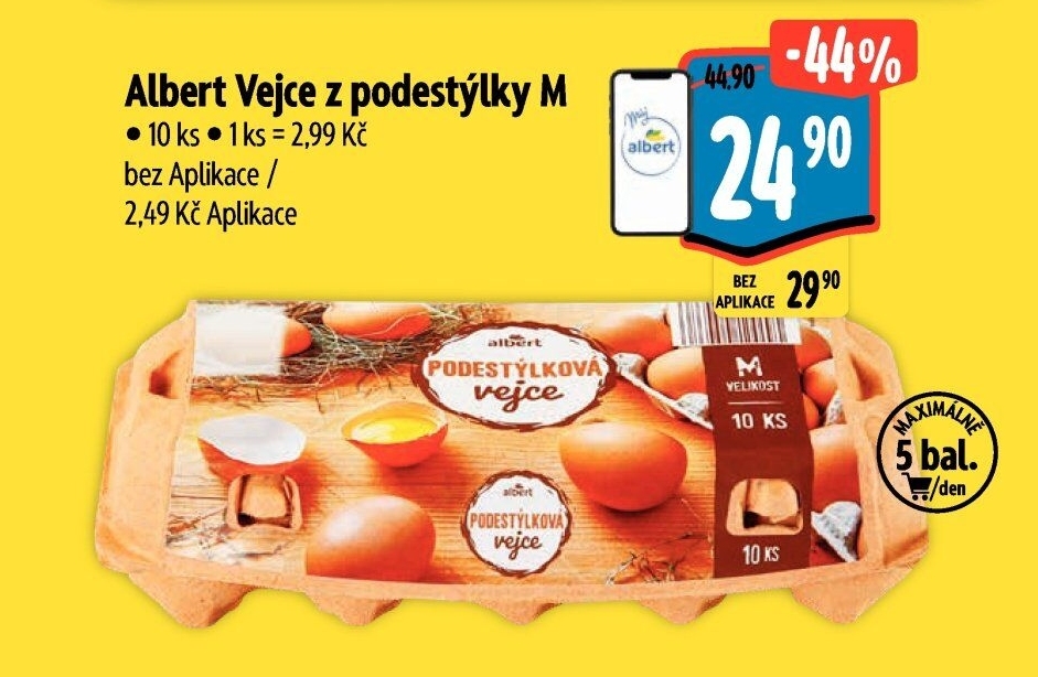 Vejce z podestýlky M Albert