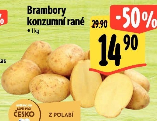 Brambory konzumní rané