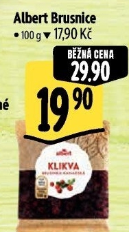 Brusinky klikvy sušené Albert