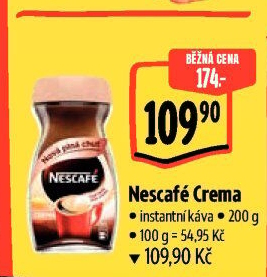 Instantní káva Nescafé Crema