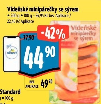 Minipárečky vídeňské se sýrem Ponnath