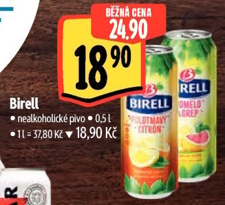 Nealkoholické pivo ochucené Birell