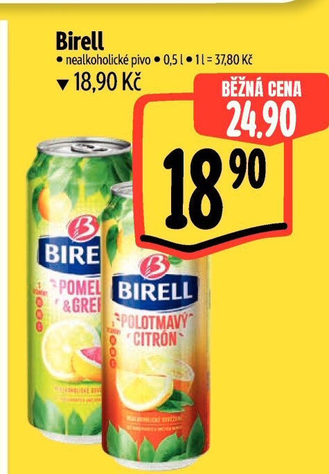 Nealkoholické pivo ochucené Birell
