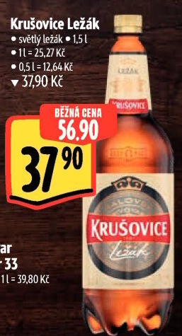 Pivo světlý ležák Královský 12° Krušovice