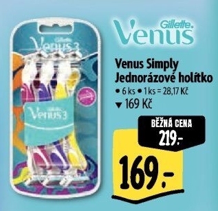 Jednorázová holítka dámská Simply Gillette Venus