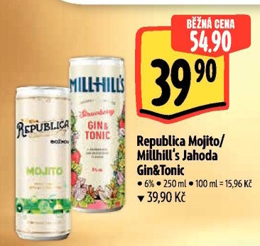 Nápoj míchaný Mojito Republica Božkov