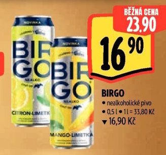 Nealkoholické pivo ochucené Birgo