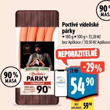 Párky vídeňské poctivé Kostelecké uzeniny