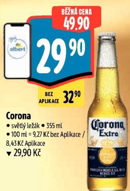 Pivo světlý ležák Corona Extra