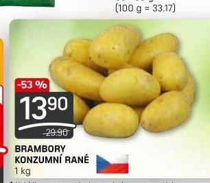 Brambory konzumní rané