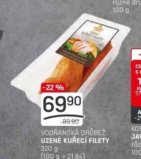 VODŇANSKÁ DRŮBEŽ UZENÉ KUŘECÍ FILETY 320 g