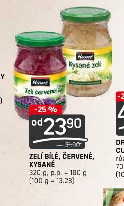 ZELÍ BÍLÉ, ČERVENÉ, KYSANÉ