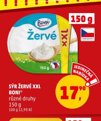 SÝR ŽERVÉ XXL BONI