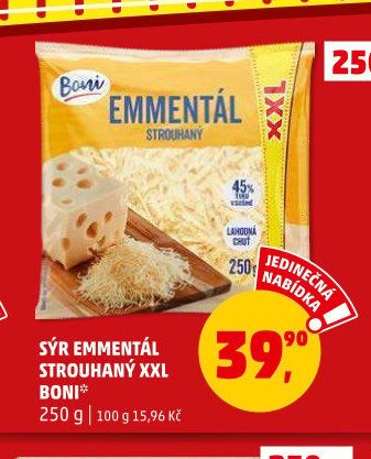 SÝR EMMENTÁL STROUHANÝ XXL BONI
