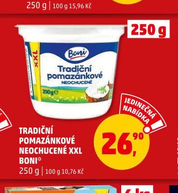 TRADIČNÍ POMAZÁNKOVÉ NEOCHUCENÉ XXL BONI