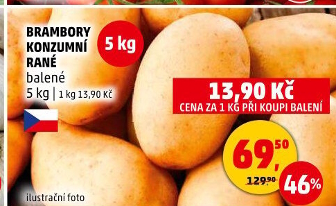 Brambory konzumní rané