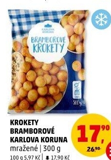 Krokety mražené Karlova Koruna