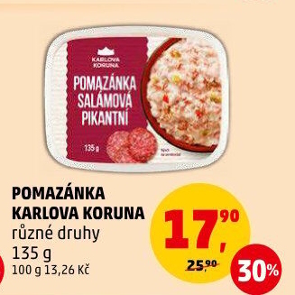 Pomazánky Karlova Koruna