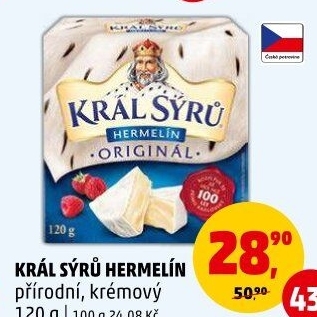 Sýr Hermelín Král sýrů