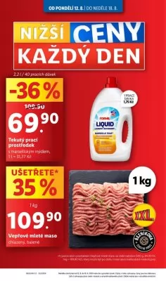 akční leták Lidl 12.8.2024-18.8.2024