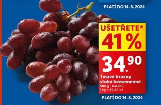 Hrozny tmavé bezsemenné