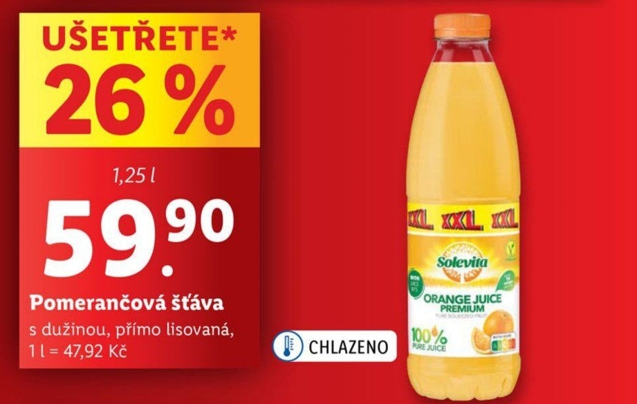 Ovocná šťáva 100% Solevita