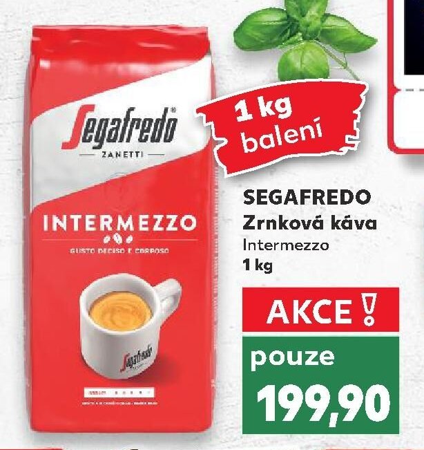 SEGAFREDO Zrnková káva Intermezzo 1 kg