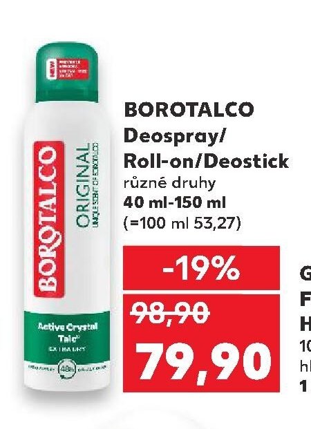 BOROTALCO Deospray/Roll-on/Deostick
