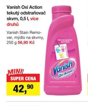 Vanish Oxi Action tekutý odstraňovač skvrn, 0,5 l