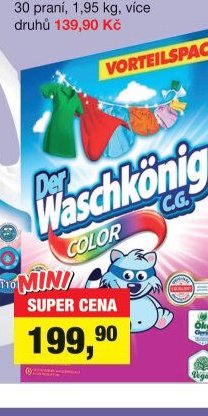 Waschkönig prací prášek, 55 praní, 3,575 kg