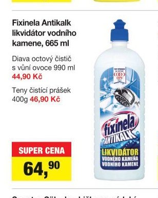 Fixinela Antikalk likvidátor vodního kamene, 665 ml