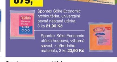Spontex Söke Economic rychloutěrka, 3 ks