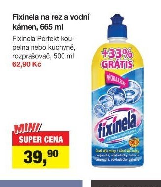 Fixinela na rez a vodní kámen