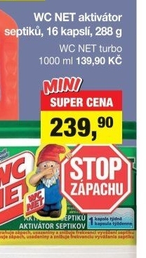 Aktivátor septiků biologický WC Net