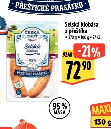 Selská klobása z přeštíka