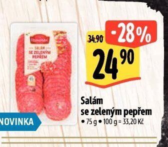 Salám se zeleným pepřem