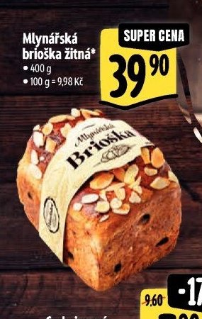 Mlynářská brioška žitná*