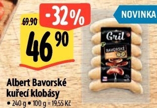 Bavorská klobása kuřecí Albert Gril