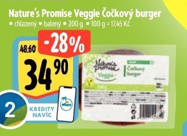 Burger čočkový Veggie Nature'