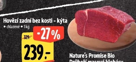 Hovězí kýta zadní bez kosti