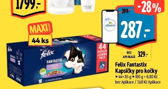 Kapsičky pro kočky Fantastic Felix Purina