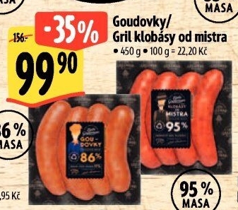 Klobása Goudovky Original Láďa Grileman Kostelecké uzeniny